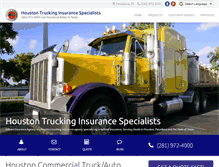 Tablet Screenshot of houstontruckinginsurance.com